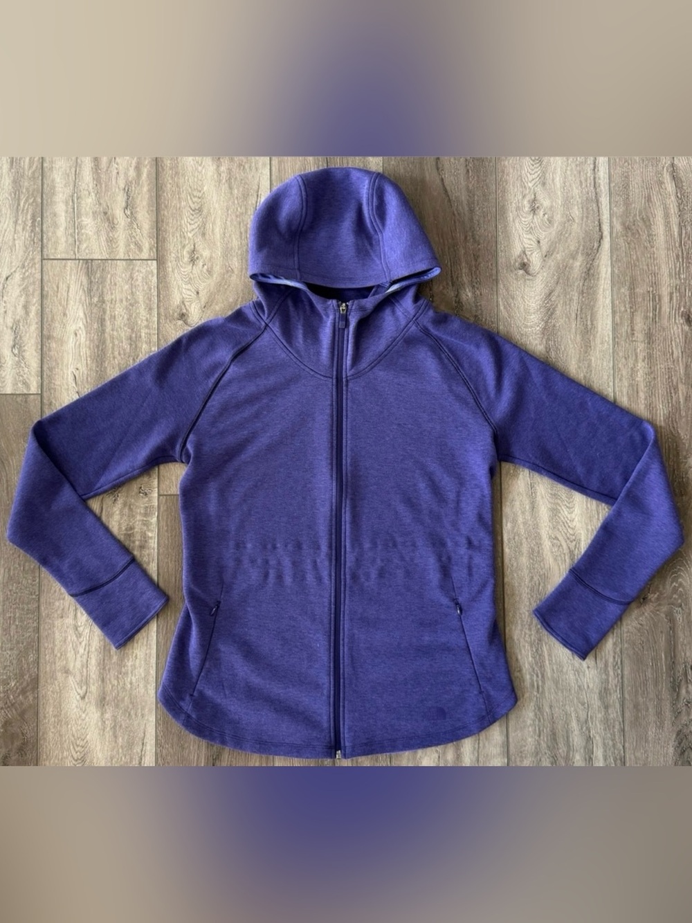 The North Face Women LRG Wrap-Ture Jacket FlashDry 2nd Layer Purple Cinch Waist